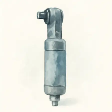 Water color illustrative image of a generic 1/4 in. Stubby Air Ratchet Wrench
