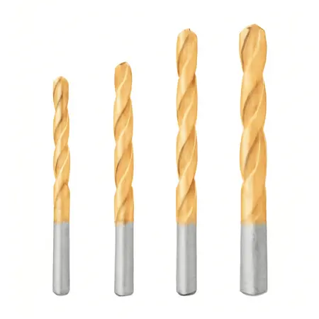Water color illustrative image of a generic 1/4 in. Titanium Drill Bit Set, 4 Piece