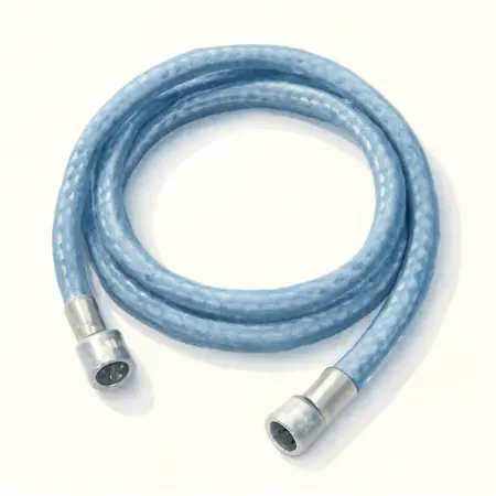 Water color illustrative image of a generic 1/4 in. x 10 ft. Braided Nylon Airbrush Hose