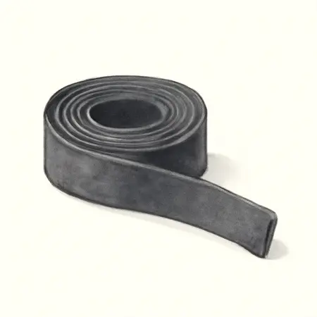 Water color illustrative image of a generic 1/4 in. x 8 ft. Black Heat Shrink Tubing