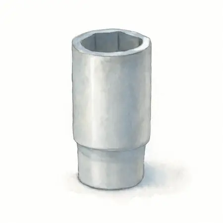 Water color illustrative image of a generic 1/4 in.  Drive Metric Professional Deep Socket Set, 11 Piece