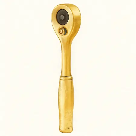 Water color illustrative image of a generic 1/4 in. Drive Professional Special Edition Gold Plated Ratchet