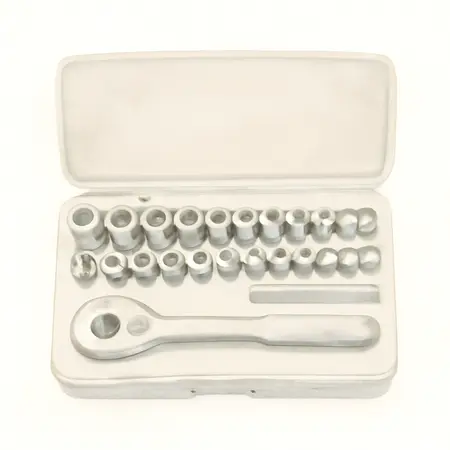 Water color illustrative image of a generic 1/4 in. Drive SAE and Metric Modular General Service Socket Set, 48-Piece