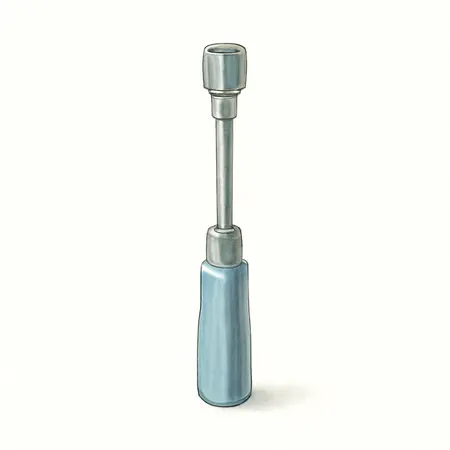 Water color illustrative image of a generic 1/4 in. Drive Telescoping Socket Driver