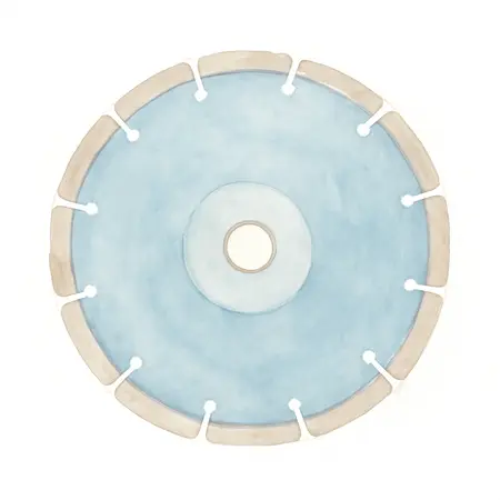 Water color illustrative image of a generic 14 in. Segmented Diamond Blade