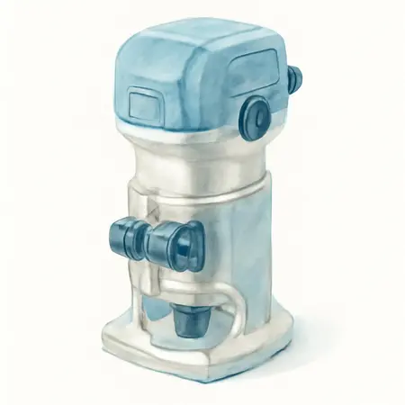 Water color illustrative image of a generic 1/4 in. Variable-Speed Compact Trim Router