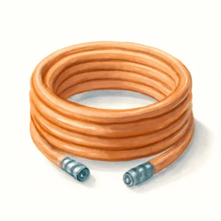 Water color illustrative image of a generic 1/4 in. x 25 ft. Polyurethane Air Hose