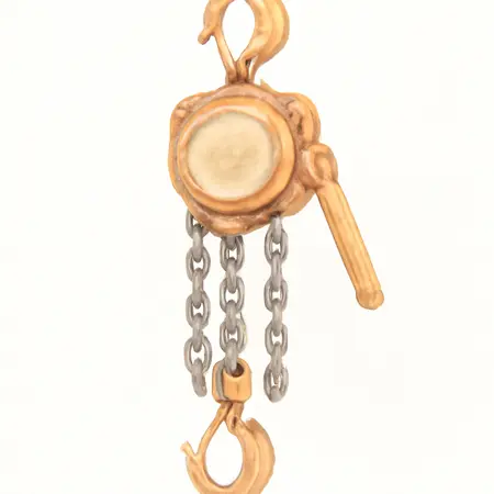 Water color illustrative image of a generic 1/4 ton Lever Manual Chain Hoist