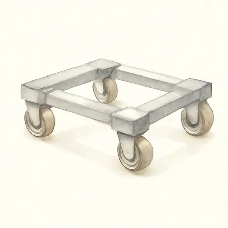Water color illustrative image of a generic PITTSBURGH 1500 lb. Capacity Vehicle Dollies 2 Piece
