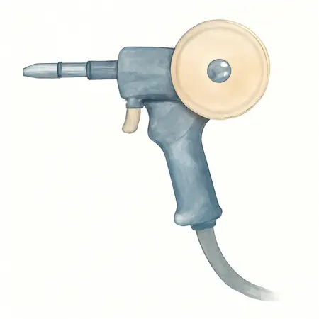 Water color illustrative image of a generic 150 Amp Spool Gun