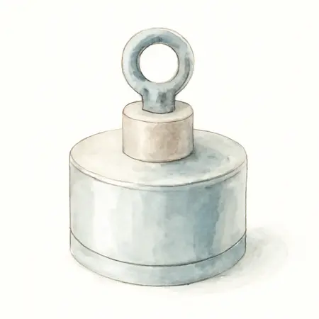 Water color illustrative image of a generic 150 lb. Pull Retrieving Magnet