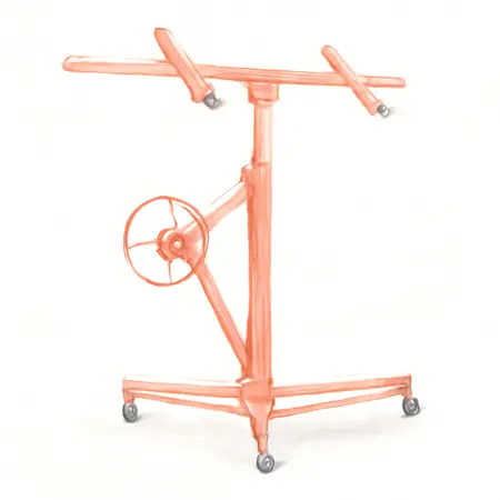 Water color illustrative image of a generic 150 lb. Capacity Drywall Panel Hoist