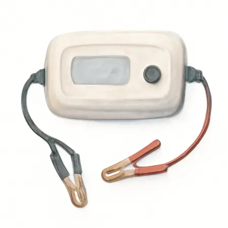 Water color illustrative image of a generic 1.5 Amp, 6/12V On-Board Battery Maintainer