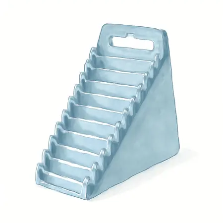 Water color illustrative image of a generic U.S. GENERAL 15 Slot Magnetic Wrench Rack