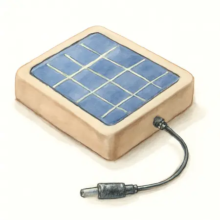 Water color illustrative image of a generic SOLAR 1.5 Watt Solar Battery Maintaner
