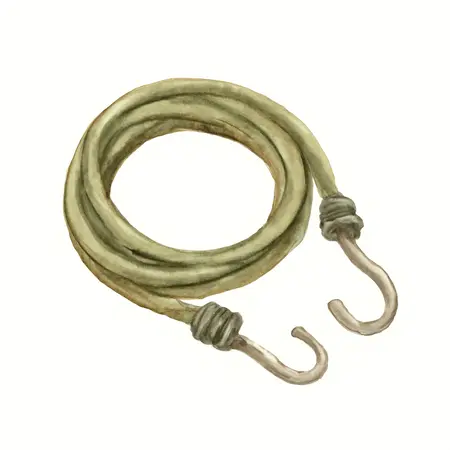 Water color illustrative image of a generic 15 in. EPDM Tie Down Set, 20 Pack