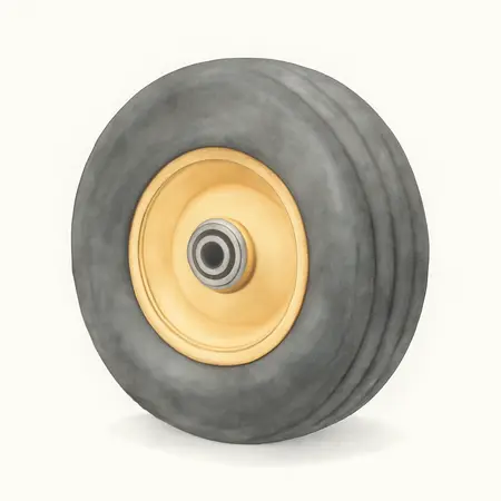 Water color illustrative image of a generic 15 in. Worry Free Tire with Polyurethane Hub