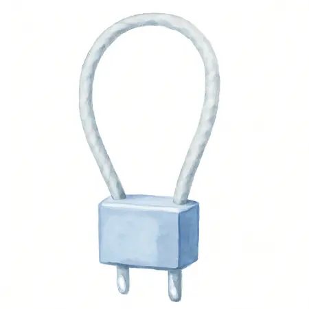 Water color illustrative image of a generic 15 in. Cable Gun Lock