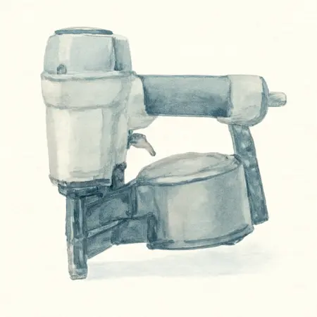 Water color illustrative image of a generic 15° Professional Coil Siding Nailer