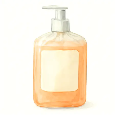 Water color illustrative image of a generic 16 Oz. Hand Soap - Orange Scent