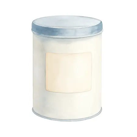 Water color illustrative image of a generic 16 Oz. Powder Coat Paint - White