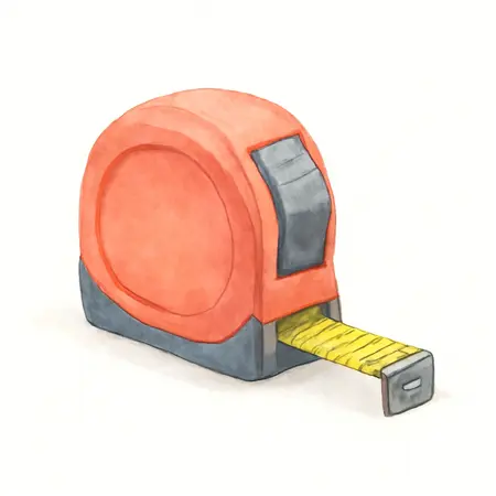 Water color illustrative image of a generic 16 ft. Self-Locking Tape Measure