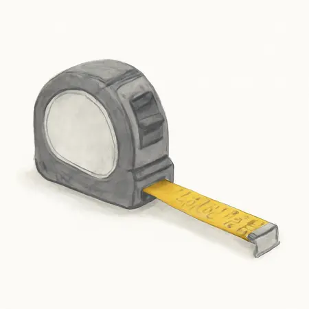 Water color illustrative image of a generic 16 ft.  Slide-Lock Tape Measure