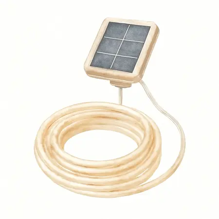 Water color illustrative image of a generic 16 ft. Solar Rope Light