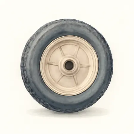 Water color illustrative image of a generic 16 in. Flat-free Tire with ABS Hub