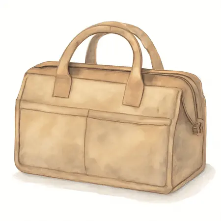 Water color illustrative image of a generic 16 in. Large Mouth Tool Bag