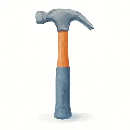 Water color illustrative image of a generic 16 oz. Fiberglass Rip Hammer