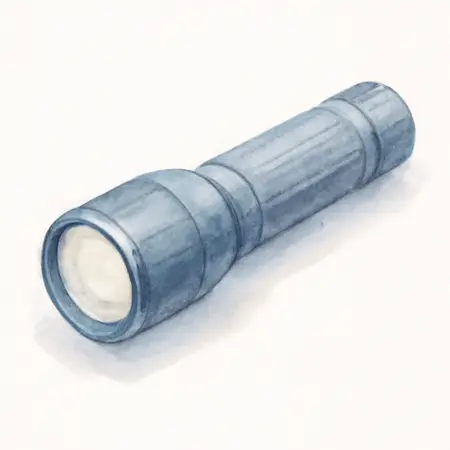 Water color illustrative image of a generic 1700 Lumen Multi-Purpose Zoom LED Flashlight