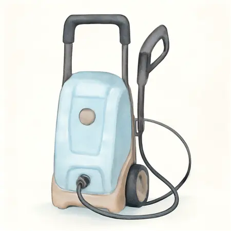 Water color illustrative image of a generic 1750 PSI 1.3 GPM Corded Electric Pressure Washer