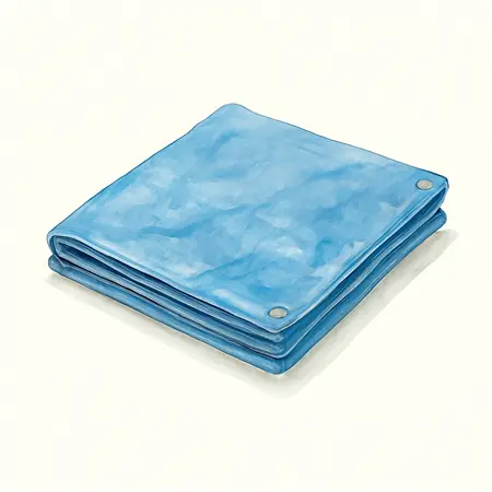 Water color illustrative image of a generic HFT 17 ft. 2 in. x 23 ft. 4 in. Blue All-Purpose/Weather-Resistant Tarp