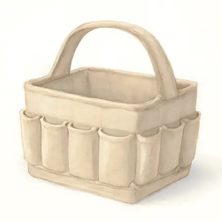 Water color illustrative image of a generic 17 in. Tool Tote with 19 Pockets
