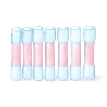 Water color illustrative image of a generic 18-22 Gauge Watertight Heat-Shrink Butt Connectors, 10 Piece
