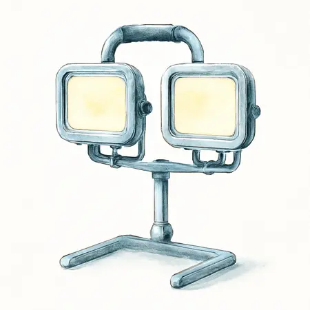 Water color illustrative image of a generic 18,000 Lumen LED Detachable Work Light