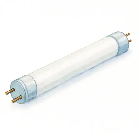 Water color illustrative image of a generic 4 ft. LED T8 Fluorescent Tube Replacement