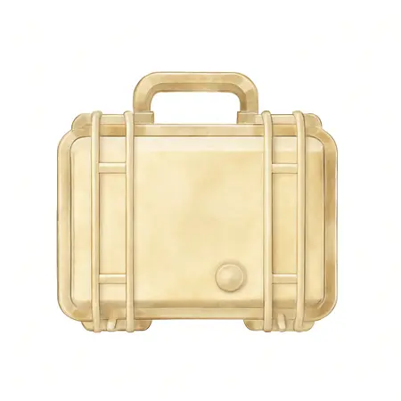 Water color illustrative image of a generic 1800 Weatherproof Protective Case, Small, Black