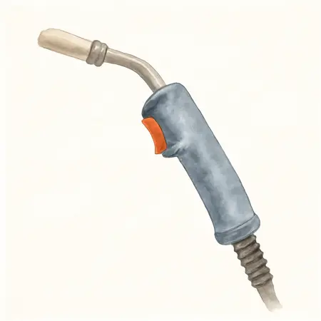 Water color illustrative image of a generic 180A MIG Gun