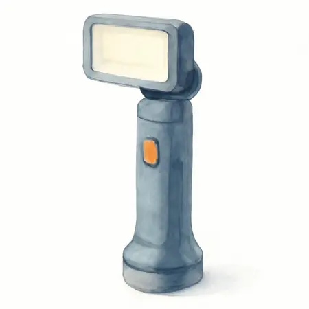 Water color illustrative image of a generic 180 Lumen Rotating Magnetic LED Worklight