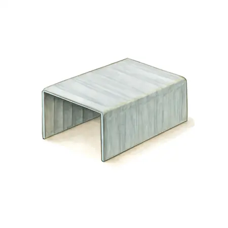 Water color illustrative image of a generic 18 GA x 1/4 in. Crown 1-1/2 in. Galvanized Staples, 2,500 Pc.