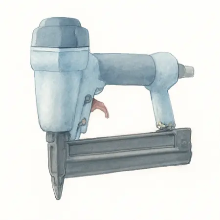 Water color illustrative image of a generic 18 Gauge Brad Air Nailer