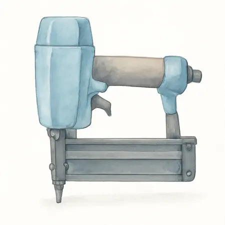Water color illustrative image of a generic 18 Gauge Professional Hardwood Brad Nailer