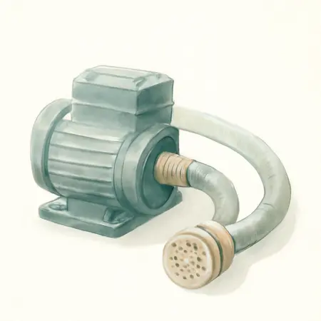 Water color illustrative image of a generic 1/8  HP Non-Submersible Super Mini Transfer Pump 450 GPH