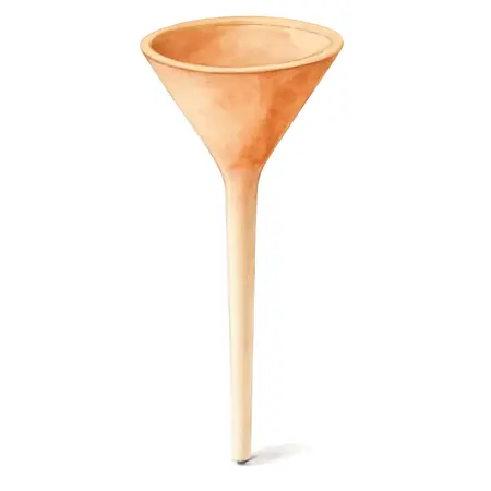Water color illustrative image of a generic 18 In. Long Neck Funnel