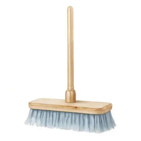 Water color illustrative image of a generic 18 In. PVC Bristle Broom