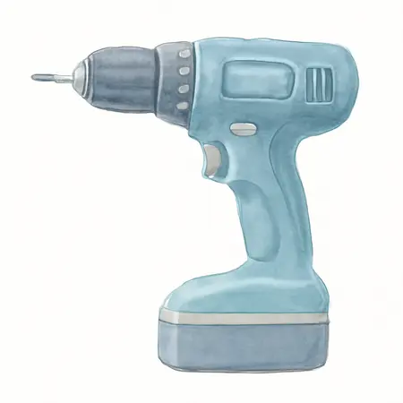 Water color illustrative image of a generic 18V Cordless 3/8 in. Drill/Driver Kit