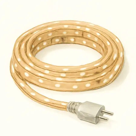 Water color illustrative image of a generic 18 ft.  LED Linkable Rope Light, Warm White