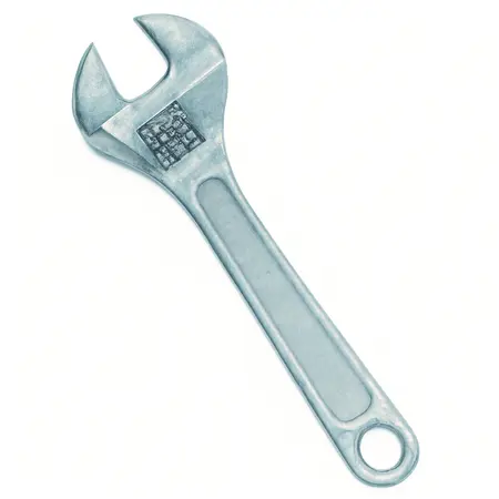 Water color illustrative image of a generic 18 in. Adjustable Jumbo Wrench